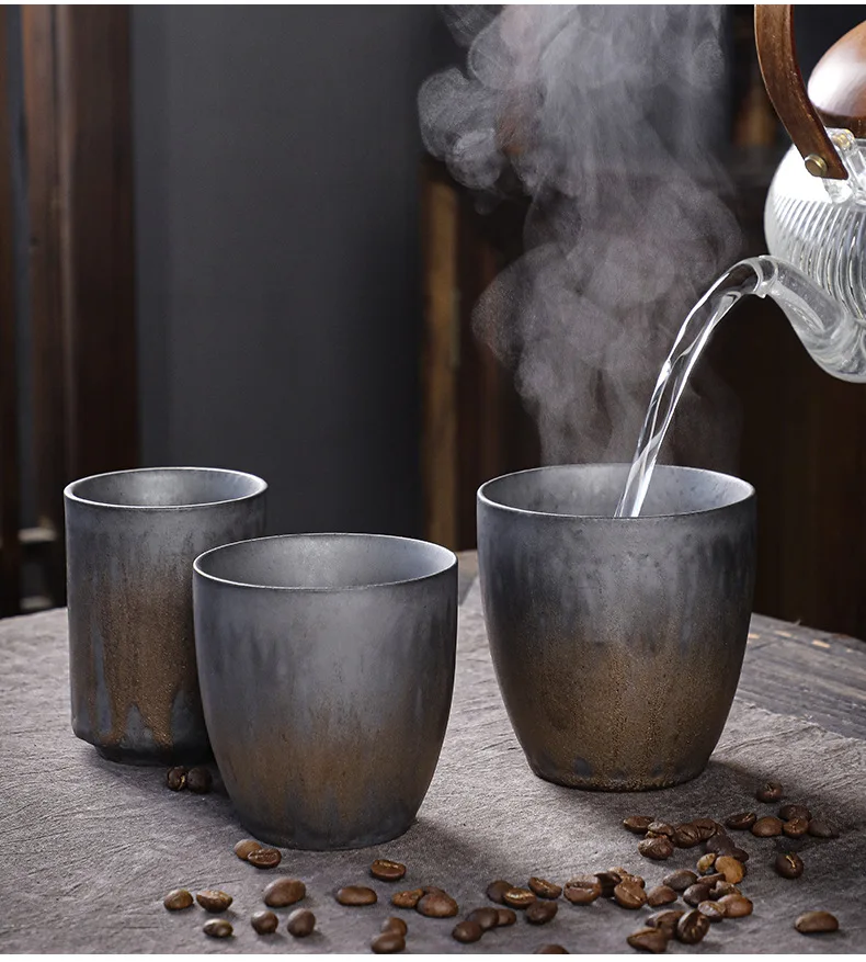 Taza de té grande Vintage, taza maestra, individual, juego de té de kung fu de cerámica vintage japonesa, taza de té, taza de café, agua