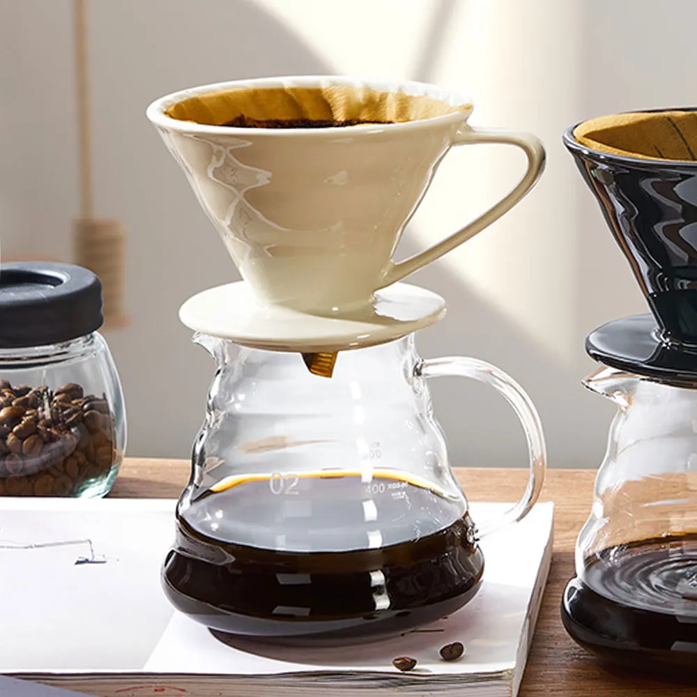 Coffee Pot Set Sharing Pot Coffee Filter Cup Hand Brew Coffee Set Reusable Coffee Utensils Coffee Servers Accessories