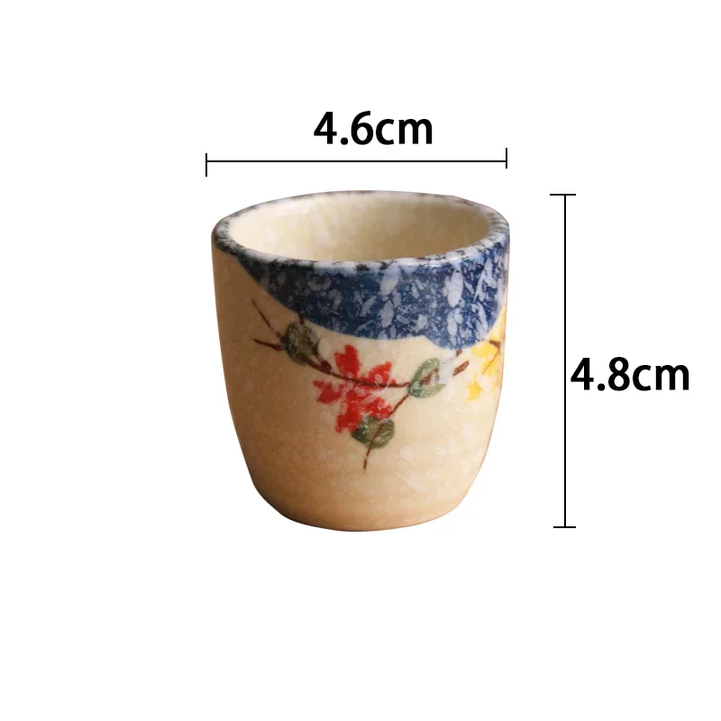 Taza de té de cerámica Retro china de 50ml, taza de cerámica, taza de sake japonesa, vajilla, tazas de té, taza individual Personal, artículos para beber