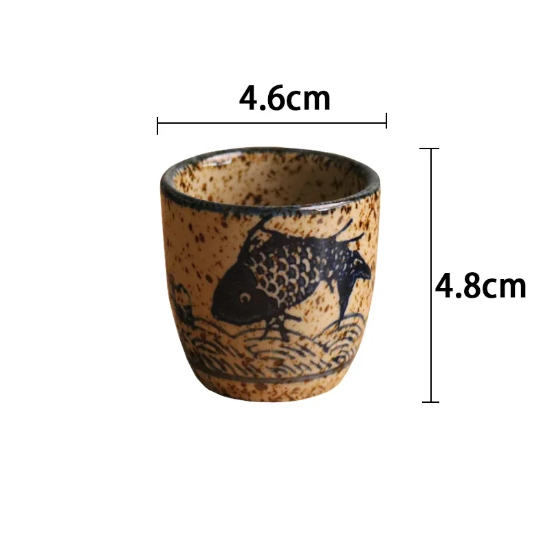 Taza de té de cerámica Retro china de 50ml, taza de cerámica, taza de sake japonesa, vajilla, tazas de té, taza individual Personal, artículos para beber