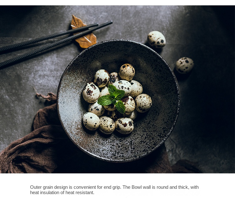 Tazón de ramen de cerámica japonesa para el hogar, tazón de sopa, vajilla creativa, vajilla de cerámica comercial
