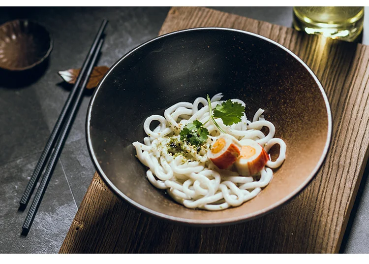 Tazón de ramen de cerámica japonesa para el hogar, tazón de sopa, vajilla creativa, vajilla de cerámica comercial