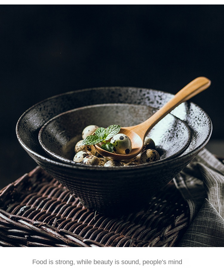 Tazón de ramen de cerámica japonesa para el hogar, tazón de sopa, vajilla creativa, vajilla de cerámica comercial