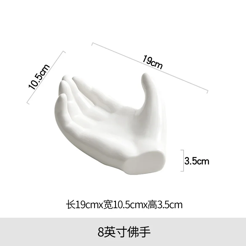 Platos chinos creativos de forma especial para Hotel, platos de cerámica blancos en forma de mano, vajilla de postre de restaurante de alta gama especial para Club